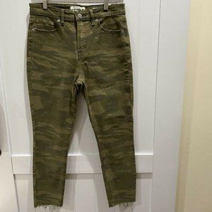 Lucky Brand Women's Bridgette Crop Camo Jeans Sz 6/28 High Rise EUC